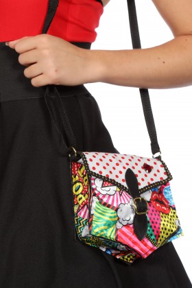 Tas Pop-Art met  gesp
