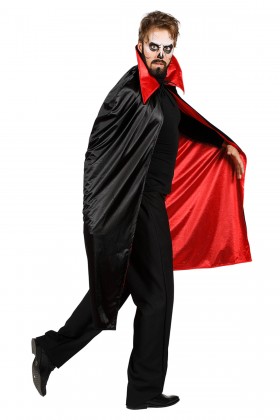 Dracula cape zwart/rood