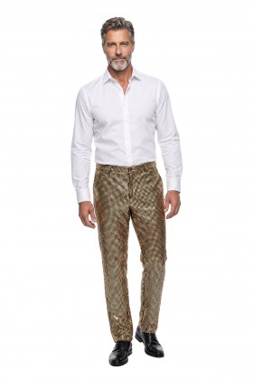 Broek velvet met glitter