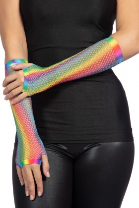 Nethandschoenen rainbow