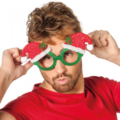 Bril kerst glitter