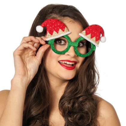Bril kerst glitter