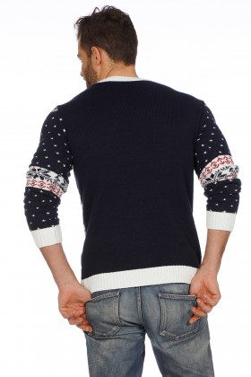 Kersttrui navy met slee (netto)