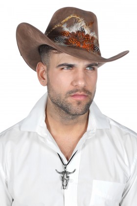 Authentic western hoed met veren