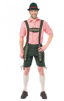 Lederhose Johann kort groen