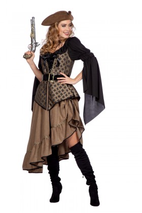 Jurk piraat taupe luxe