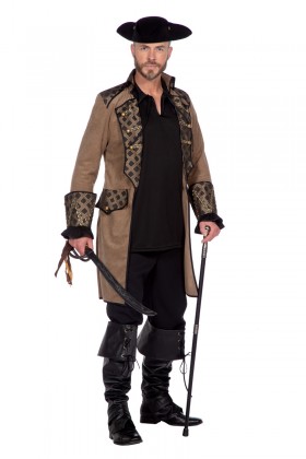 Jas piraat taupe luxe