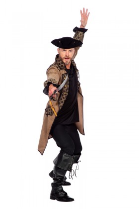 Jas piraat taupe luxe