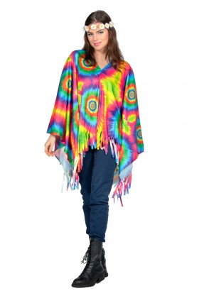Poncho hippie tie dye