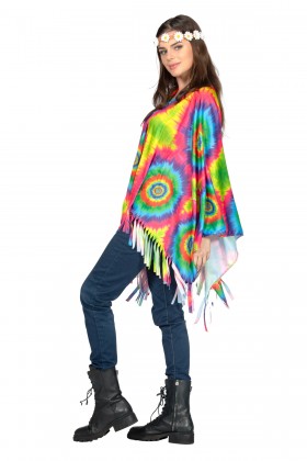 Poncho hippie tie dye