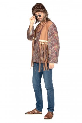 Shirt hippie bruin paisley