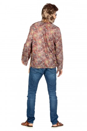 Shirt hippie bruin paisley