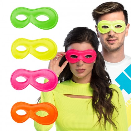 Oogmasker Neon 4 kleuren ass.