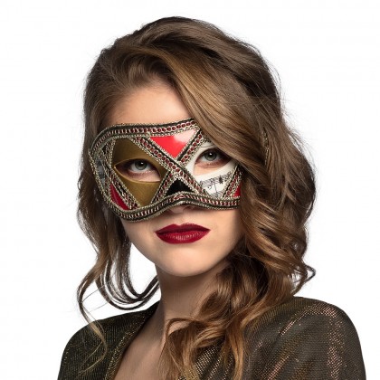 Oogmasker Venice scacchi