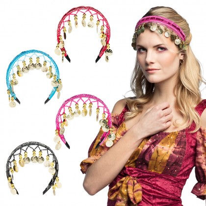 Hoofdband Belly dance 4 kleuren ass.