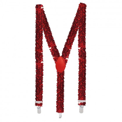 Bretels Pailletten rood