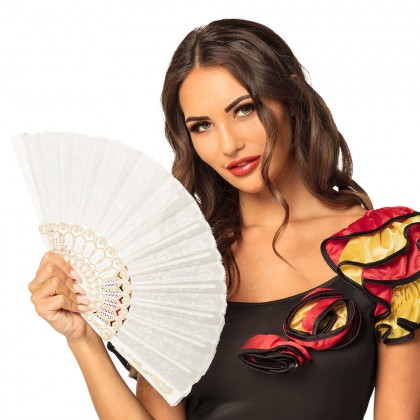 Waaier Granada wit (25 cm)