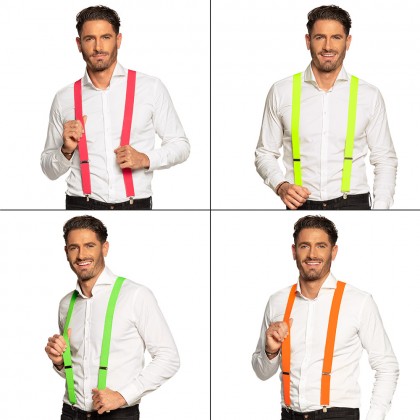 Bretels Basic 4 neonkleuren ass.