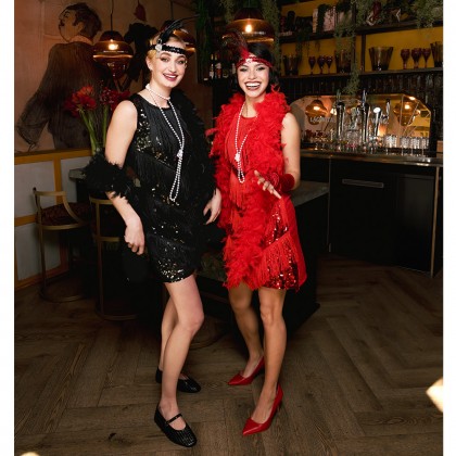 Hoofdband Flapper rood