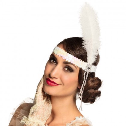 Hoofdband Flapper 4 kleuren ass.