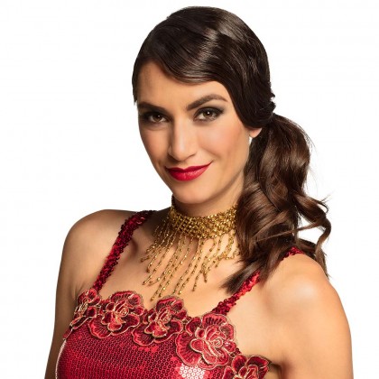 Halsketting Flapper 5 kleuren ass.