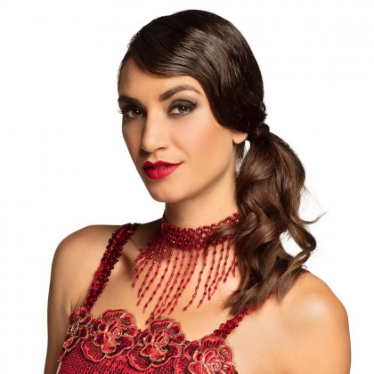 Halsketting Flapper 5 kleuren ass.