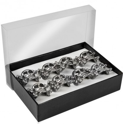 Set 8 ringen Doodshoofd