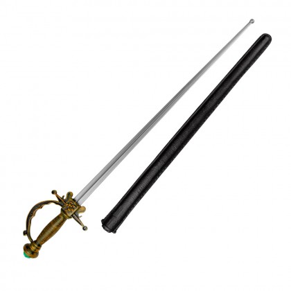 Musketiersdegen met schede (65 cm)