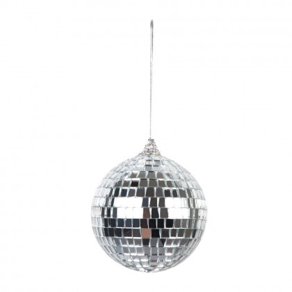 Set 6 discoballen zilver (Ø 8 cm)