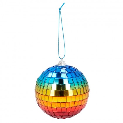 Set 6 discoballen regenboog (Ø 8 cm)