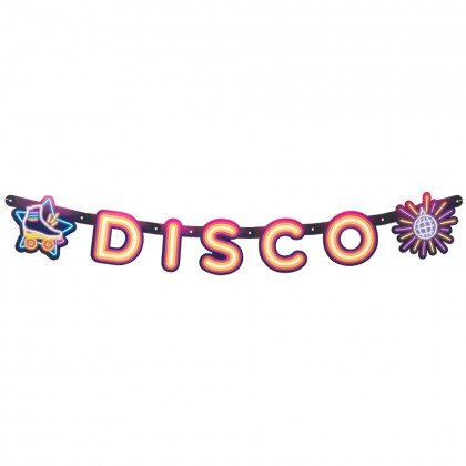 Kartonnen letterslinger 'DISCO' (120 cm)