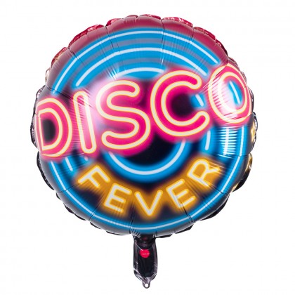 Folieballon 'Disco fever' dubbelzijdig (Ø 45 cm)