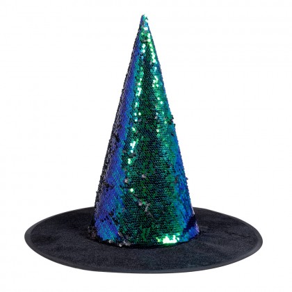 Heksenhoed Switch 3 kleurencombinaties ass. (omkeerbare pailletten)