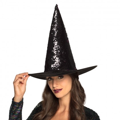 Heksenhoed Switch 3 kleurencombinaties ass. (omkeerbare pailletten)