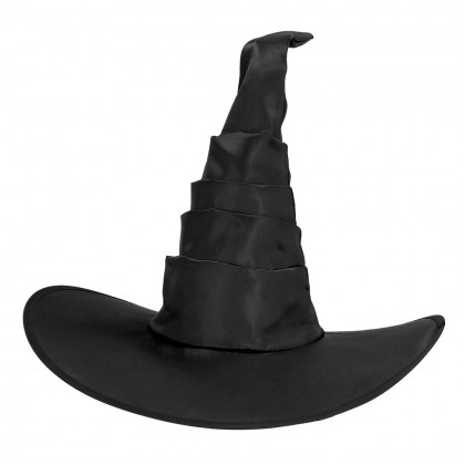 Heksenhoed Salina zwart satijn
