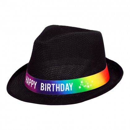 Hoed Funky 'Happy birthday' 6 kleuren ass.