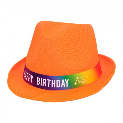 Hoed Funky 'Happy birthday' 6 kleuren ass.