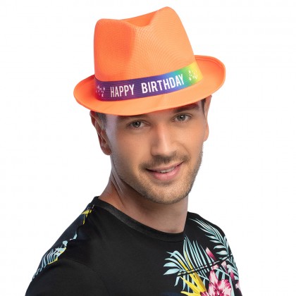Hoed Funky 'Happy birthday' 6 kleuren ass.