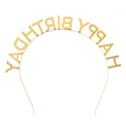 Metalen diadeem 'Happy birthday'
