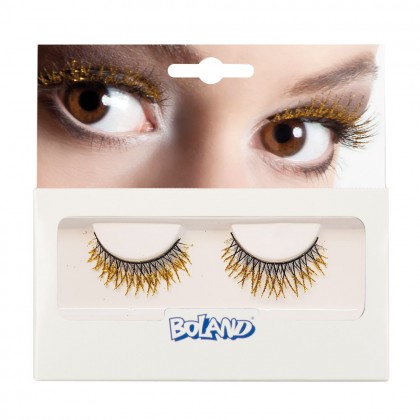 Paar wimpers Glitter goud