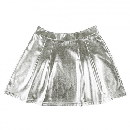 Minirokje Shiny zilver (one size)