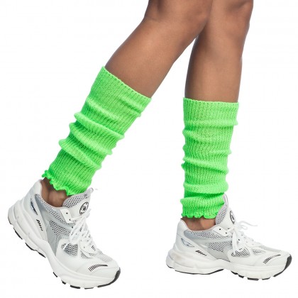 Paar beenwarmers Basic neongroen UV