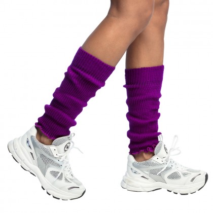 Paar beenwarmers Basic paars