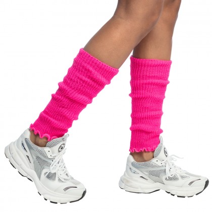 Paar beenwarmers Basic neonroze UV