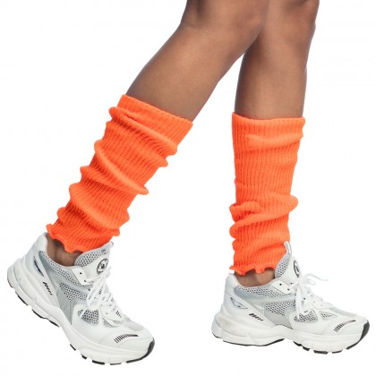 Paar beenwarmers Basic neonoranje UV