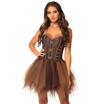 Petticoat Wild bruin/taupe (M/L)