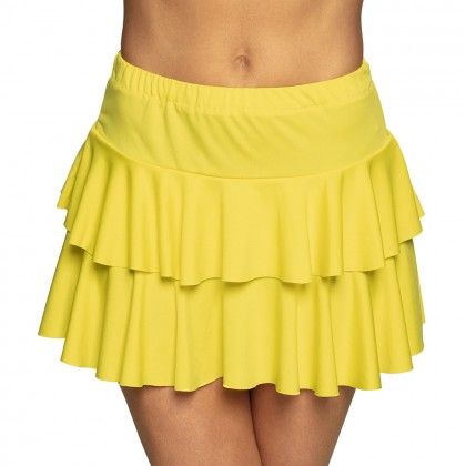 Minirokje Ruffles neongeel (one size)