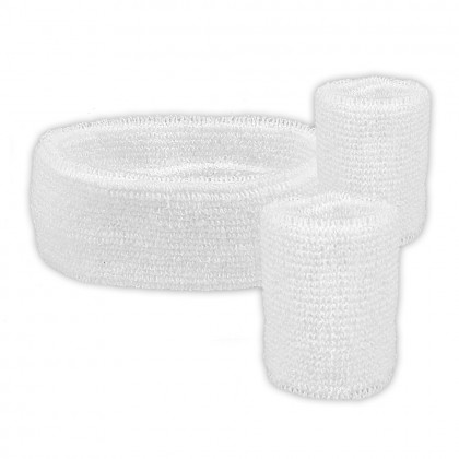Set 3 Zweetbandjes wit