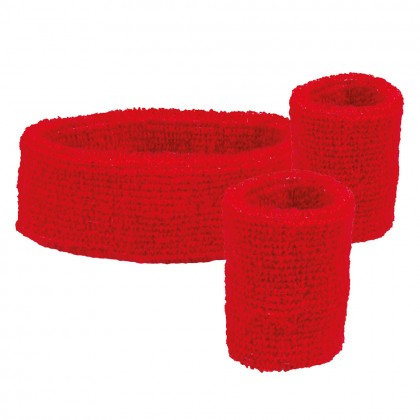 Set 3 zweetbandjes rood