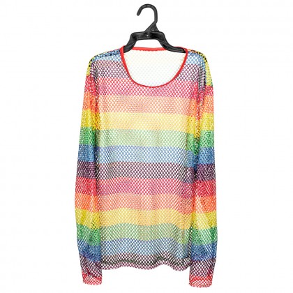 Visnet shirt regenboog (M/L)